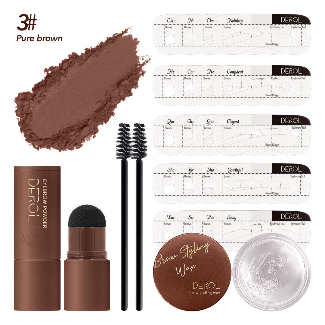 Set Sprancene Derol Perfect Outline Eyebrow Styling #03 Pure Brown #03