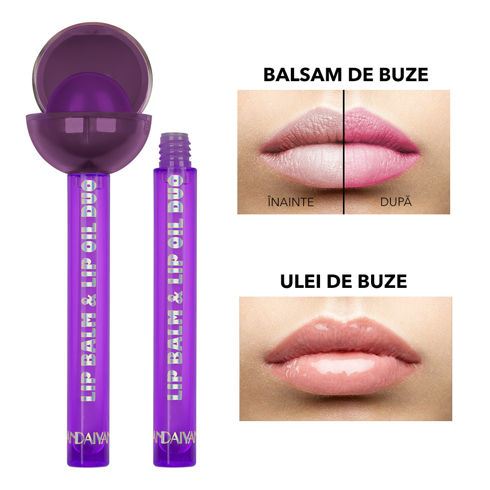 Balsam si Ulei de Buze Handaiyan Lollipop Lip Balm & Lip Oil Duo #04 Handaiyan imagine noua 2022