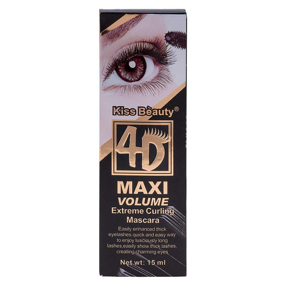 Mascara 4D Maxi Volume Extreme Curling Kiss Beauty