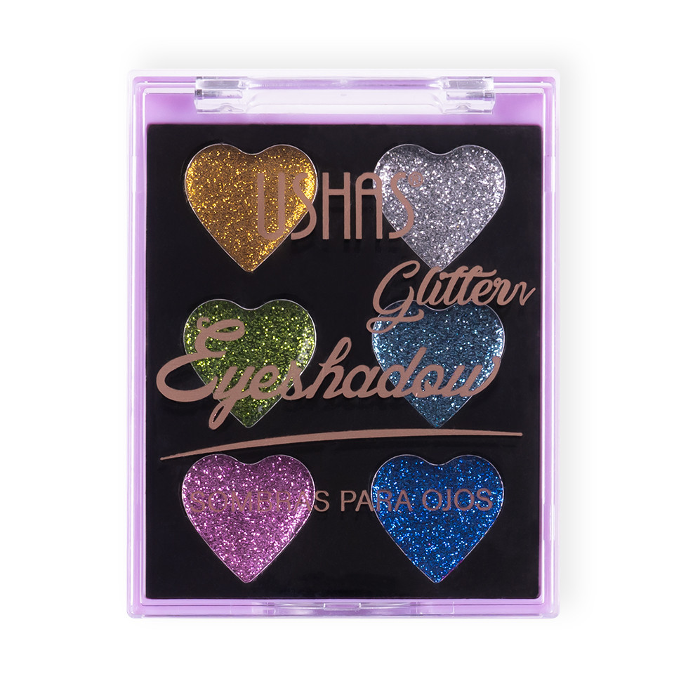 Trusa Glitter Ushas 6 culori – Heart Vibes #02 pensulemachiaj.ro imagine noua 2022