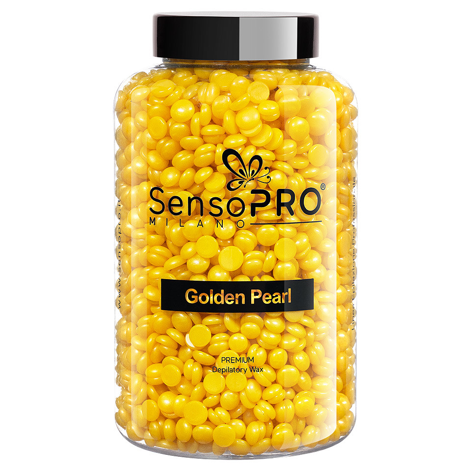 Ceara Epilat Elastica Premium SensoPRO Milano Golden Pearl, 400g pensulemachiaj.ro imagine