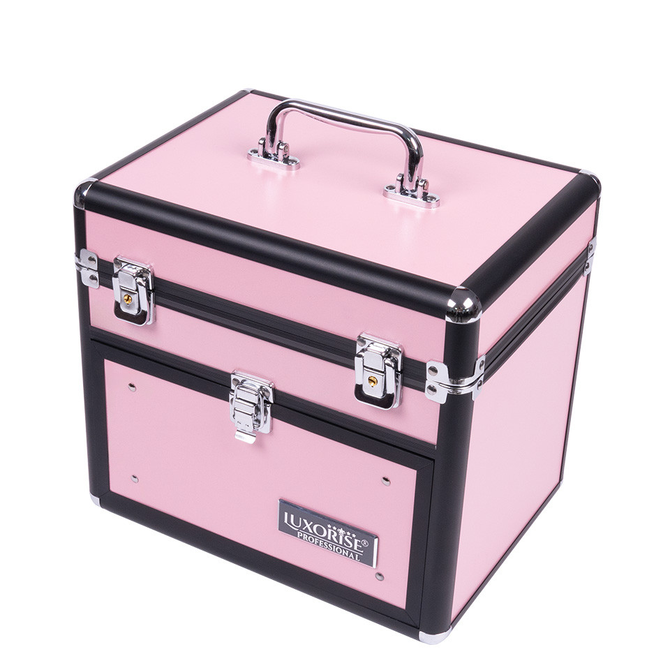 Geanta Makeup Din Aluminiu, Pink Euphoria - Luxorise