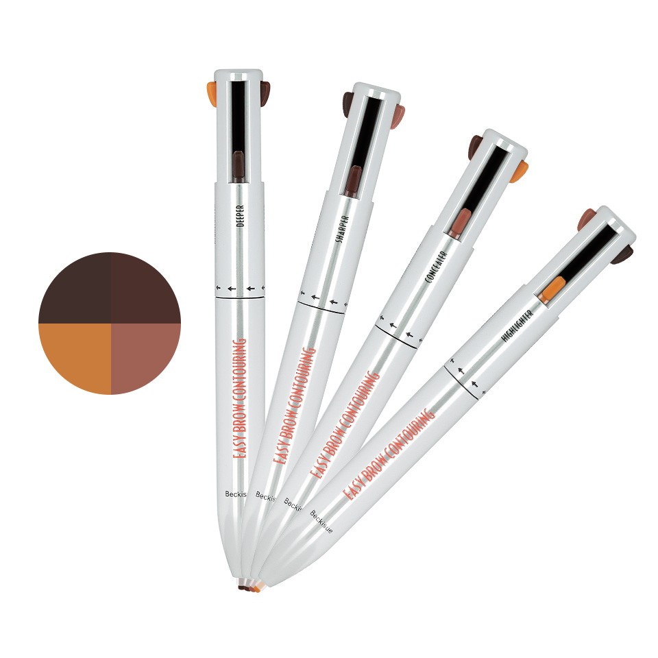 Creion Multifunctional Contur Sprancene 4 in 1 Beckisue – Easy Brow pensulemachiaj imagine noua