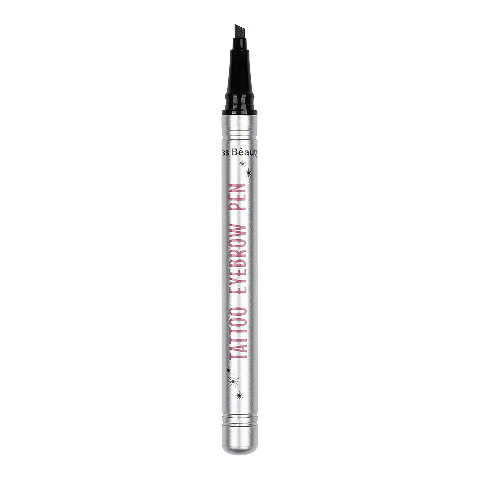 Creion Sprancene cu Efect de Microblading Kiss Beauty Tattoo Eyebrow Pen, Dark Brown - 1 | YEO
