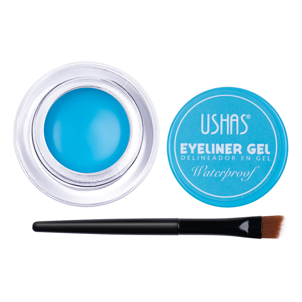 Eyeliner Colorat Ochi Super Cat Eye Ushas + Pensula Aplicare, Blue pensulemachiaj.ro imagine noua 2022