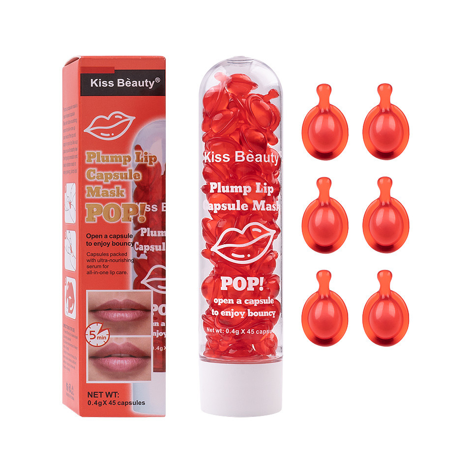 Ser de Buze capsule Lip Pump Strawberry, Kiss Beauty pensulemachiaj.ro imagine noua 2022