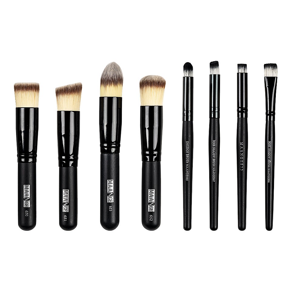 Set 8 pensule machiaj profesionale Best Contouring Black