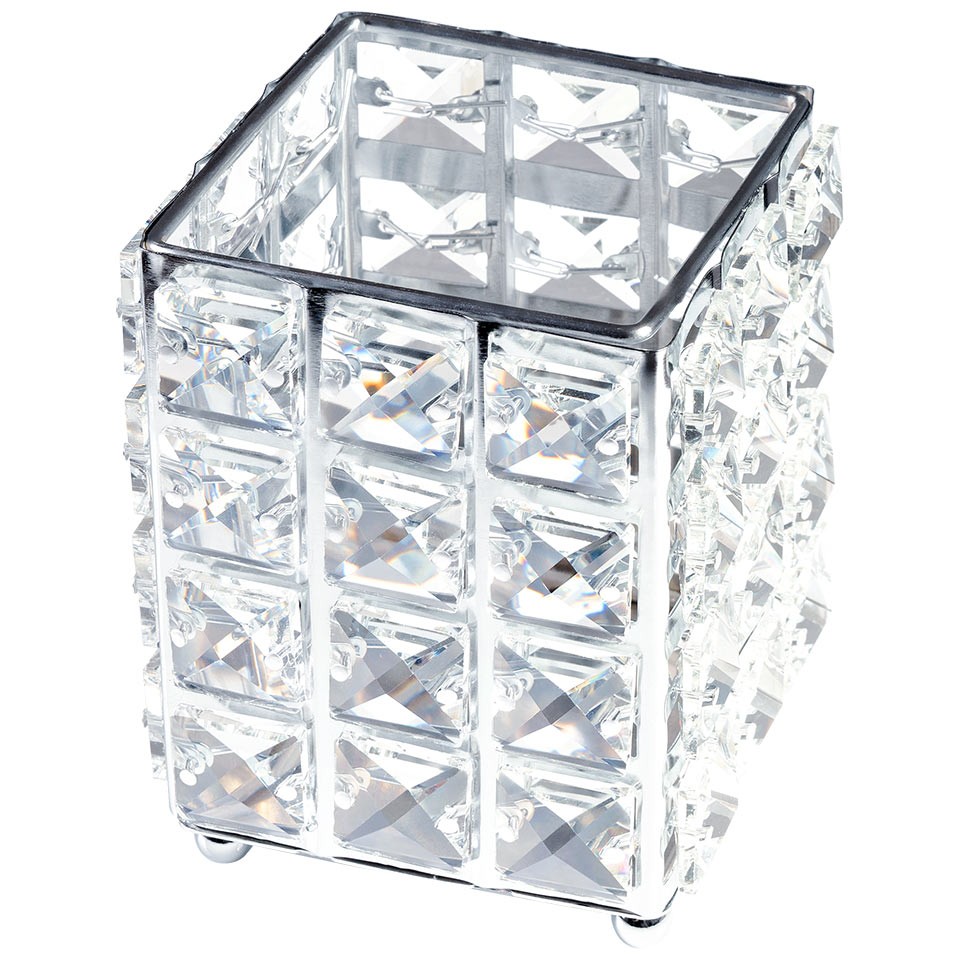 Suport Pensule Machiaj Crystal Star Silver, LUXORISE Crystal imagine noua inspiredbeauty