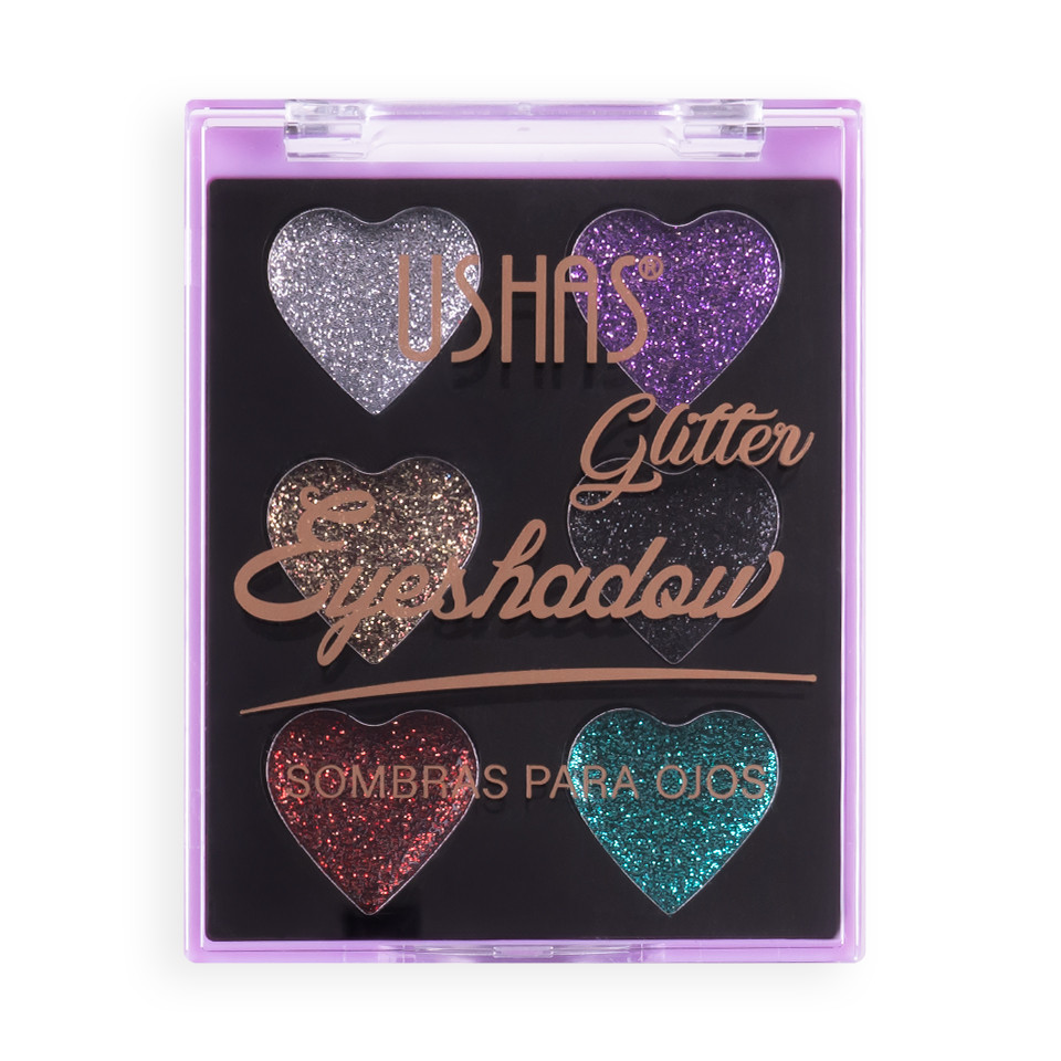 Trusa Glitter Ushas 6 culori – Heart Vibes #03 pensulemachiaj.ro imagine noua 2022