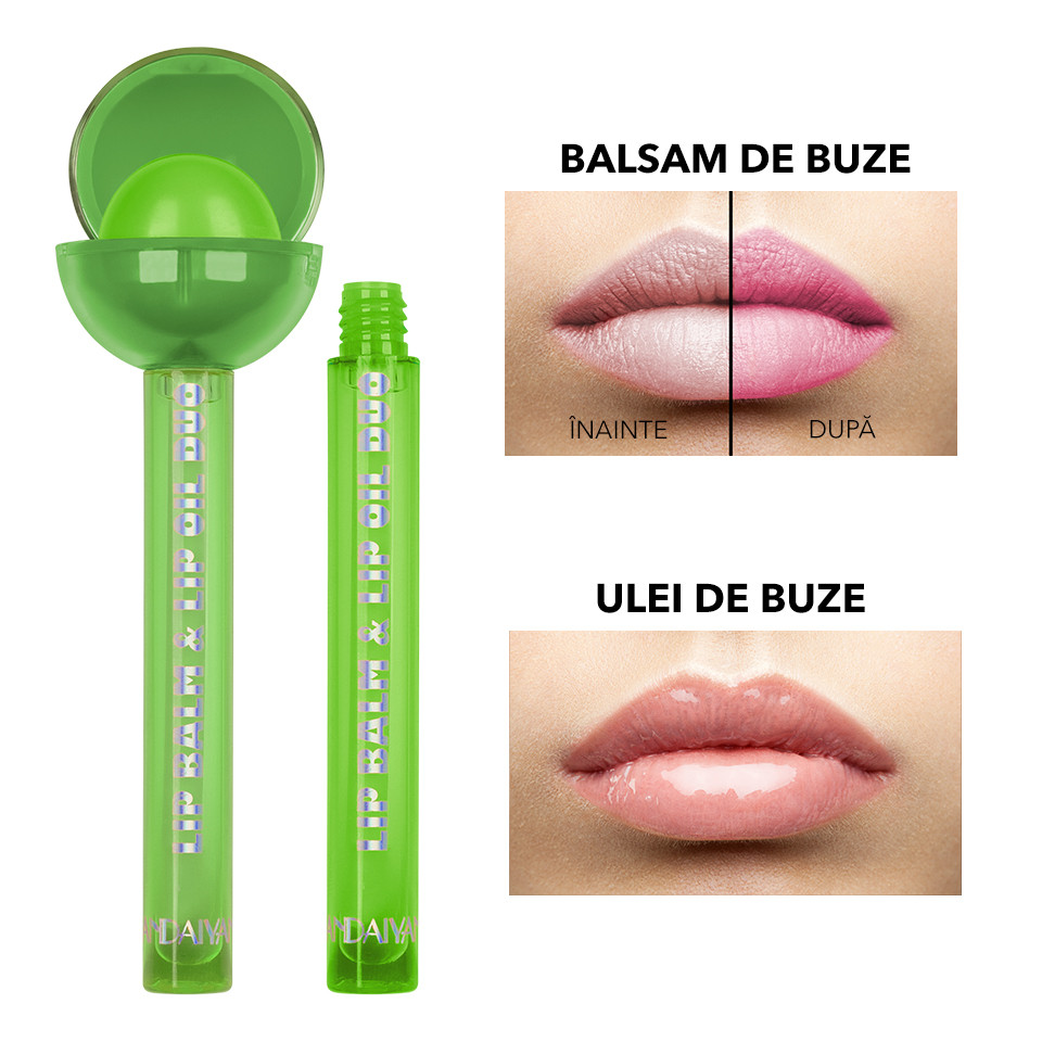 Balsam si Ulei de Buze Handaiyan Lollipop Lip Balm & Lip Oil Duo #01 Handaiyan imagine noua 2022
