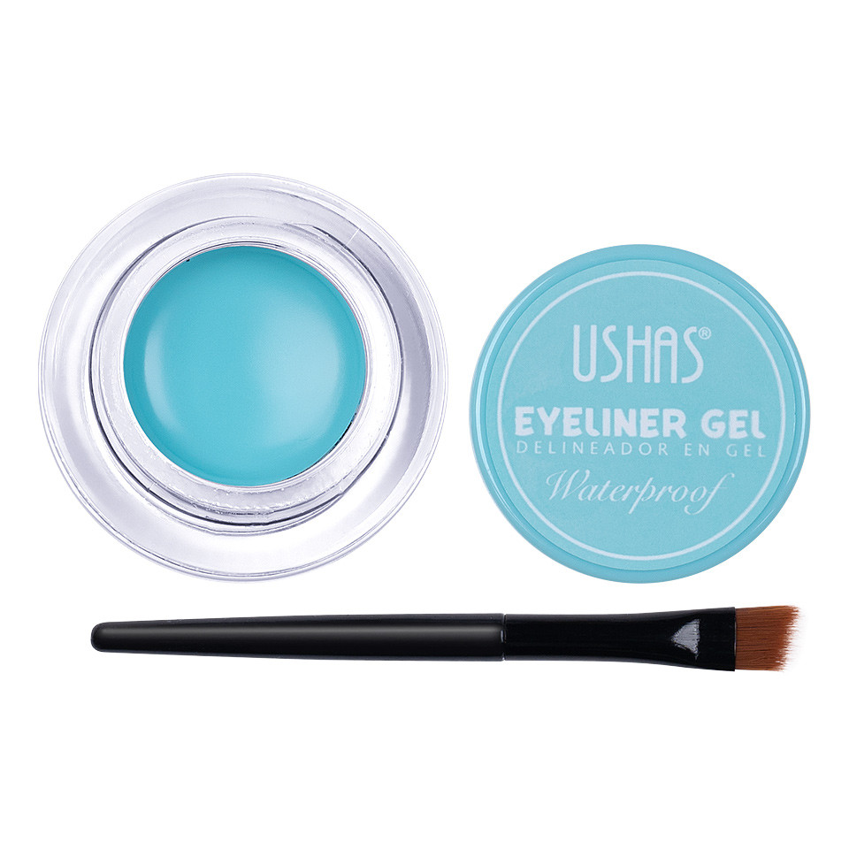 Eyeliner Colorat Ochi Super Cat Eye Ushas + Pensula Aplicare, Baby Blue pensulemachiaj.ro imagine noua 2022