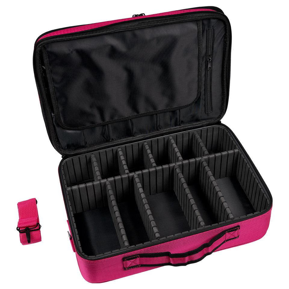 Geanta Produse Cosmetice Pink Travel Make-Up Case pensulemachiaj imagine noua