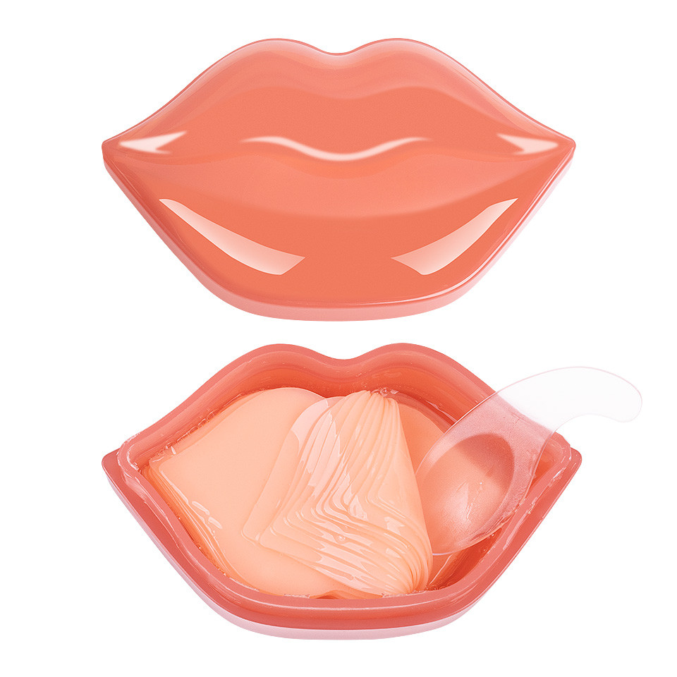 Masca pentru buze ushas peach lip mask, 22 buc