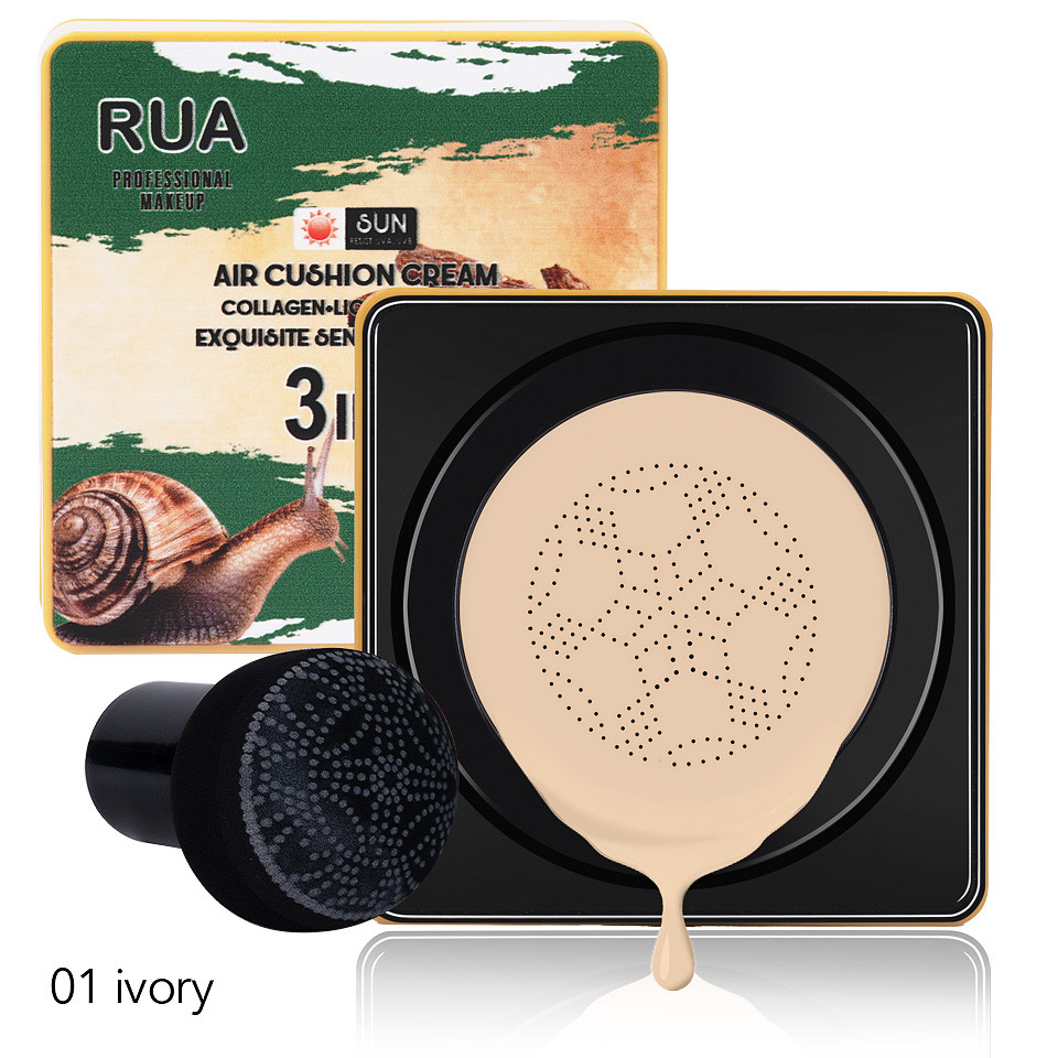 Fond de Ten Air Cusion Cream 3 in 1 Collagen RUA, 01 Ivory pensulemachiaj.ro imagine noua 2022