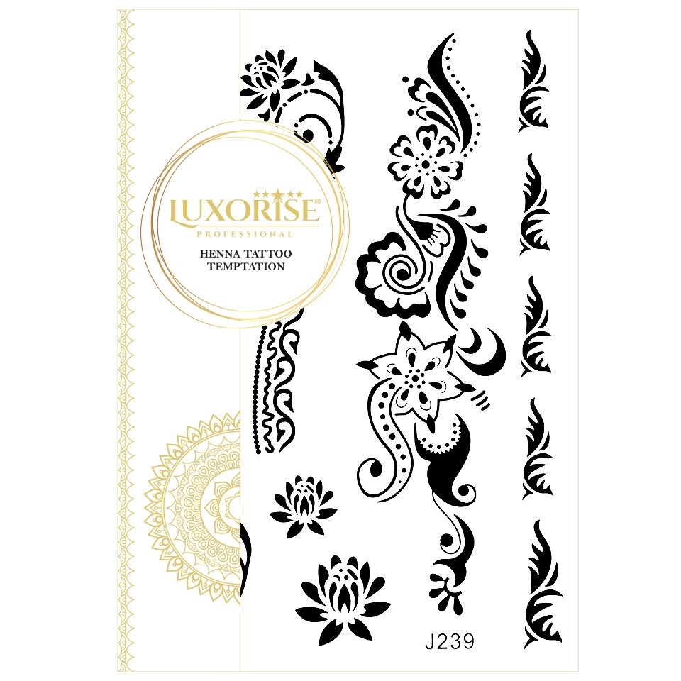 Tatuaj Temporar LUXORISE Henna Temptation Flower Crown J239 LUXORISE Professional imagine noua 2022 scoalamachiaj.ro
