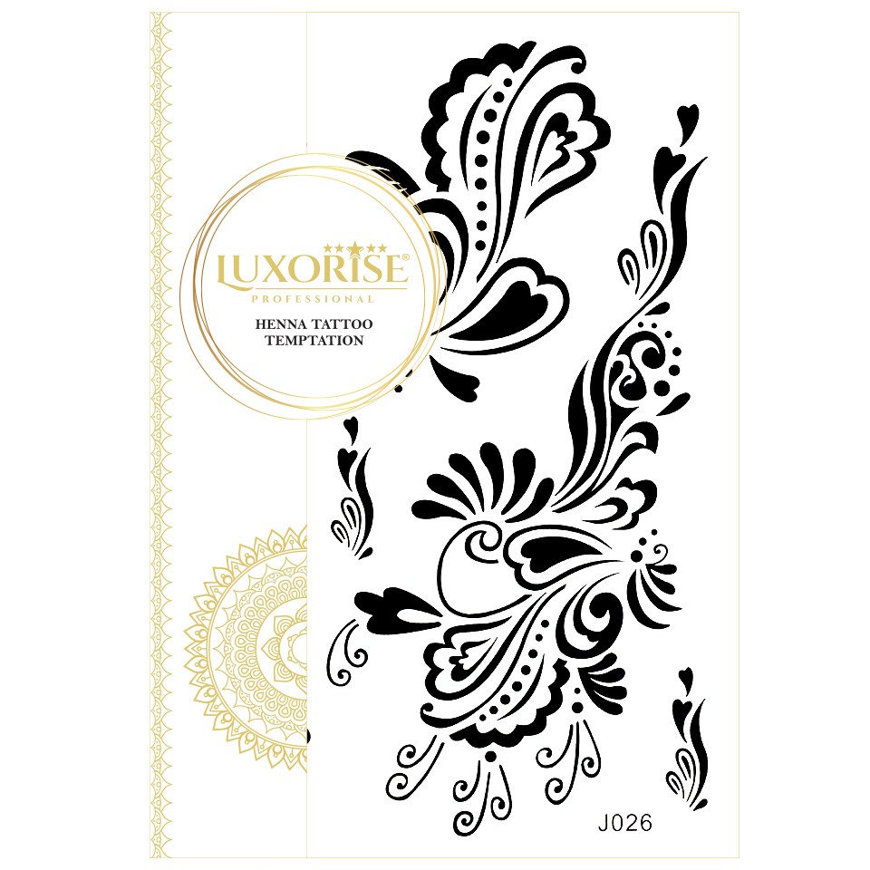 Tatuaj Temporar LUXORISE Henna Temptation Ocean Waves J026 LUXORISE Professional imagine noua 2022 scoalamachiaj.ro