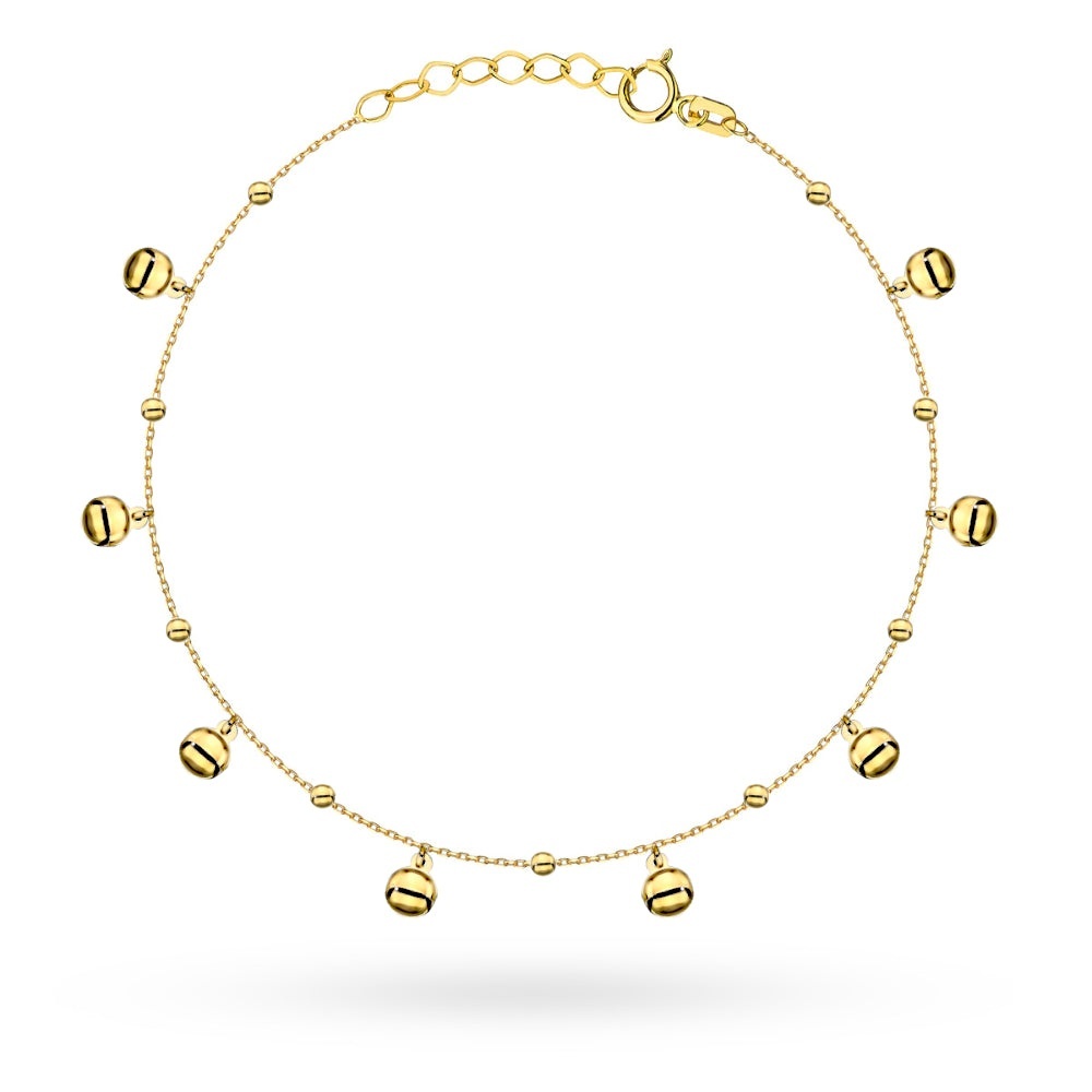 Brățară Aur 14K cu Bile Netede – Eleganță Rotundă (Greutate: 2.70)
