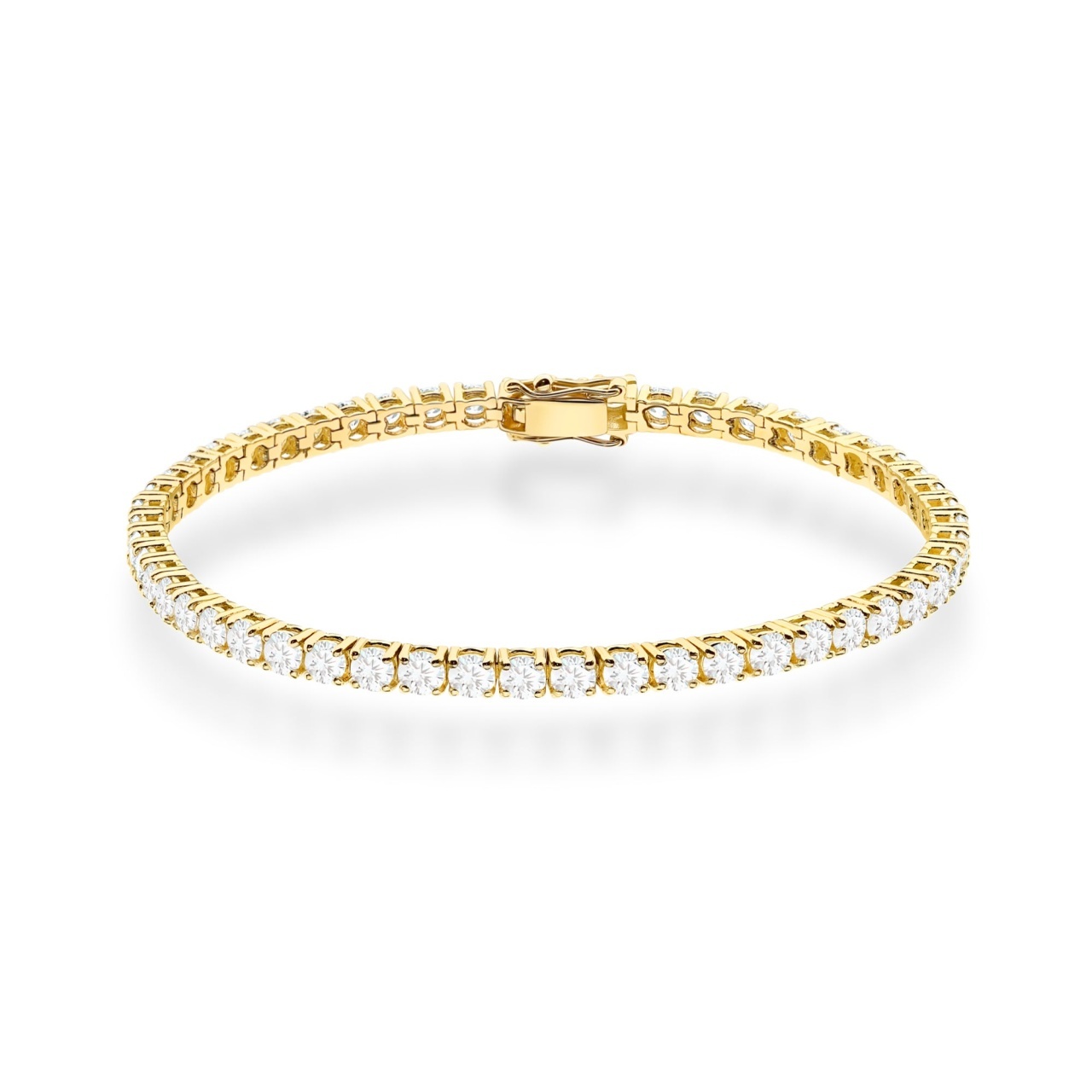Bratara Aur 14K cu Diamante de Laborator 6.48 ct (Varianta: Galben)