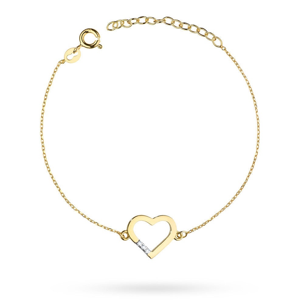 Bratara Aur 14K cu Diamante Naturale 0.01 ct (Varianta: Alb)