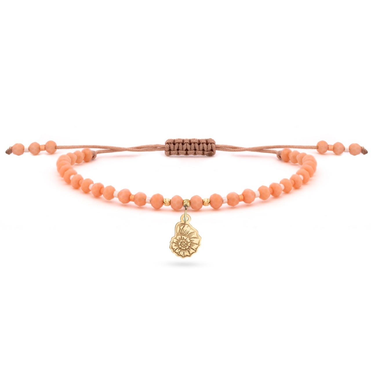 Brățară pentru picior - Round Shell din AUR 14K