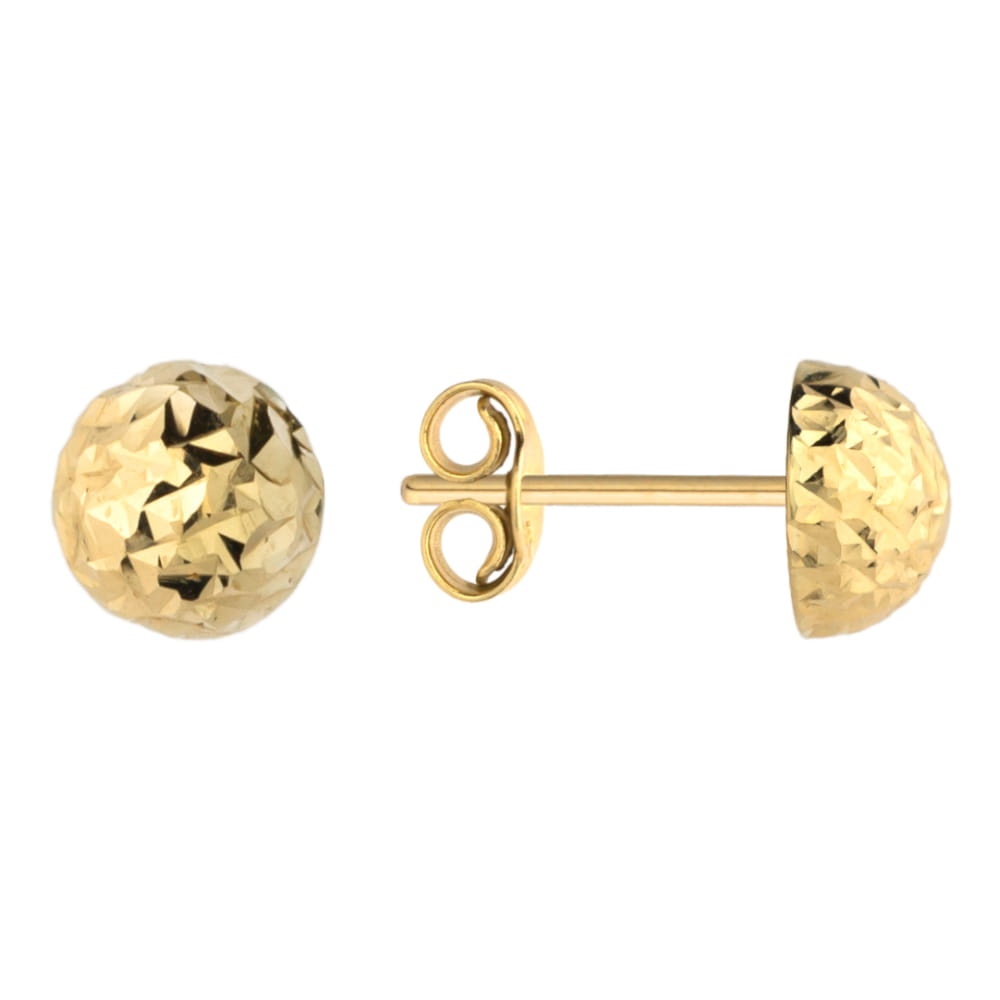 Cercei Aur 14k cu Bilute, 6 mm (Greutate: 0.57)