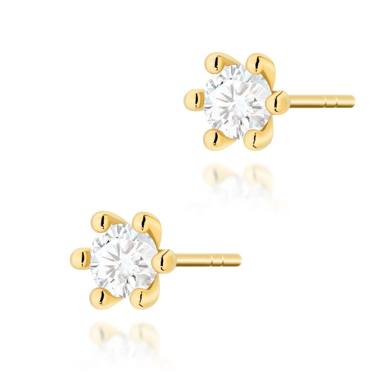 Cercei Aur 14K cu Diamant Natural 0.30 ct (Varianta: Galben)