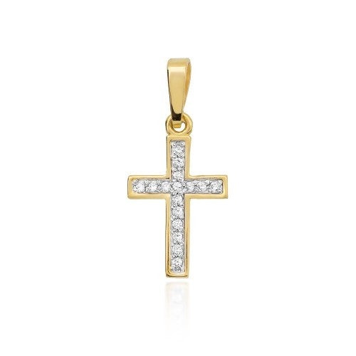 Cercei Aur 14K cu Diamante Naturale 0.08 ct (Varianta: Galben)