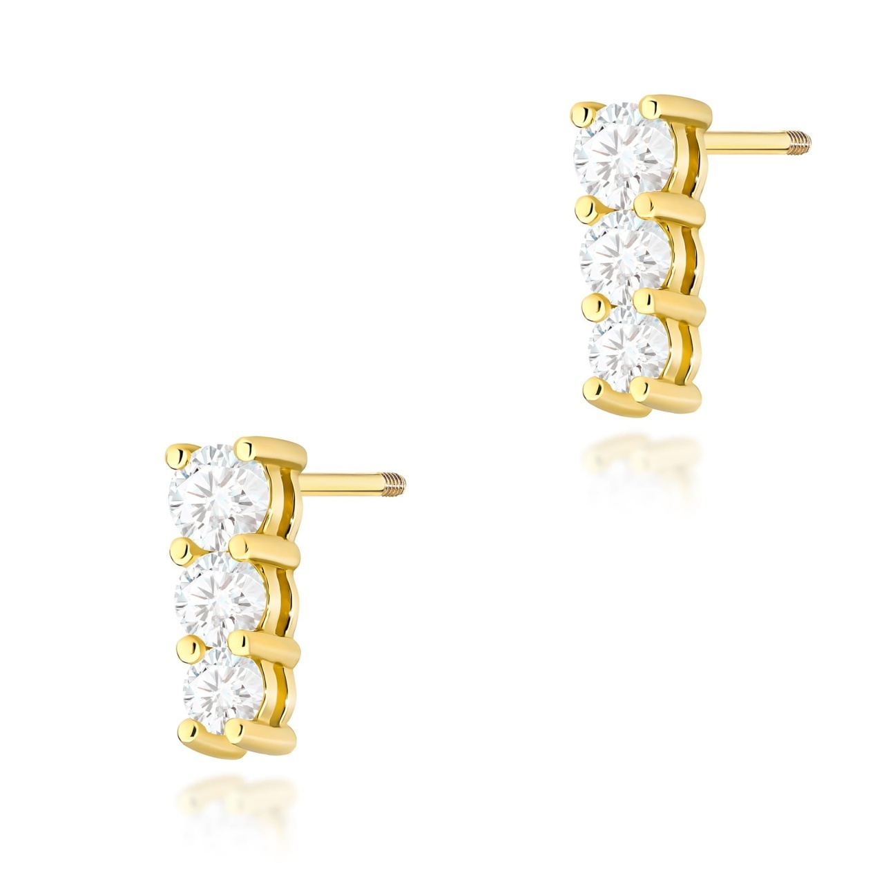 Cercei Aur 14K cu Diamante Naturale 0.82 ct Filet cu Protectie (Varianta: Galben)