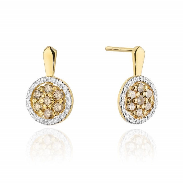 Cercei Aur 14K cu Diamante Naturale 0.87 ct (Varianta: Galben)