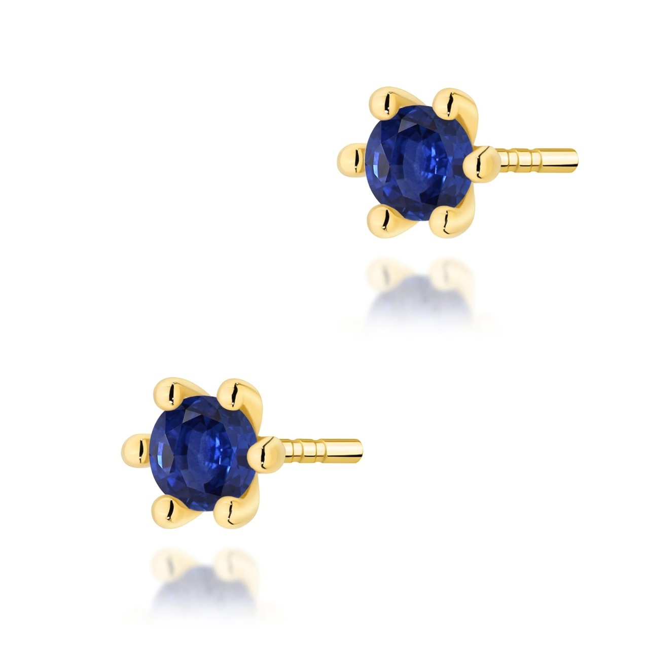 Cercei Aur 14K cu Safir 0.15 ct (Varianta: Alb)
