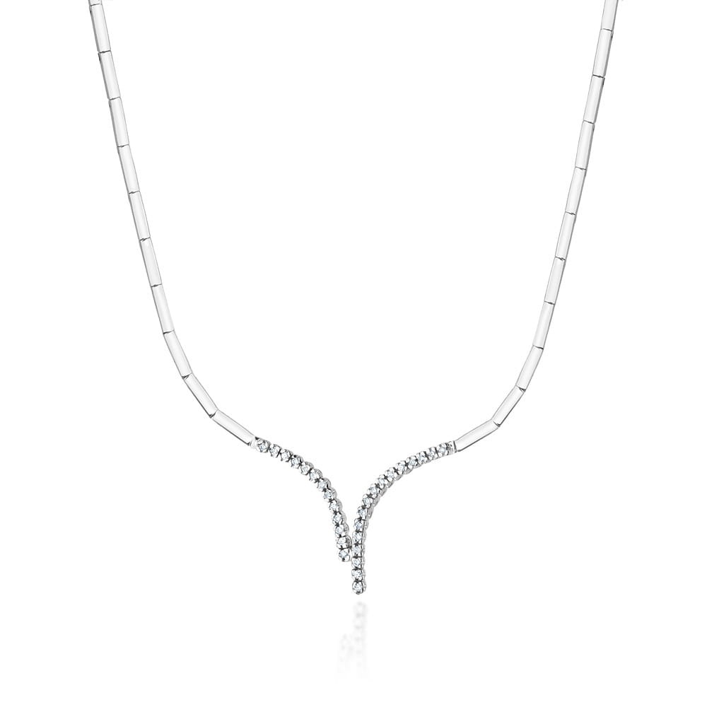 Colier Aur 14K cu Diamante Naturale 0.29 ct (Varianta: Alb)