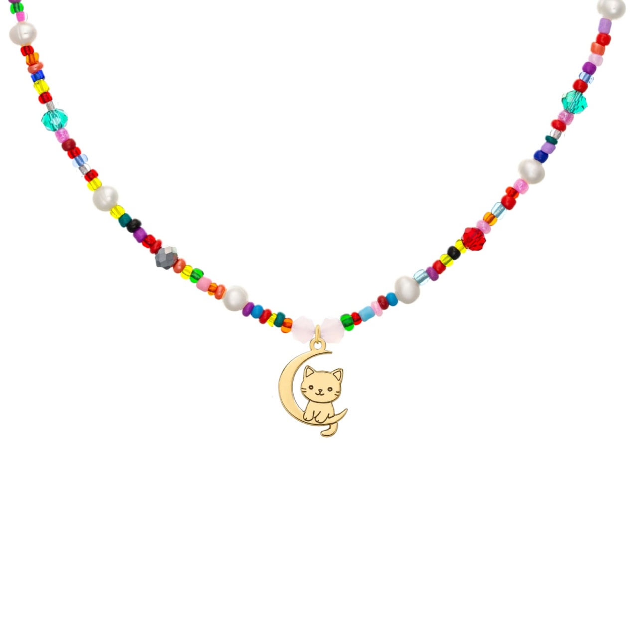 Colier Rainbow Kitty din AUR 14K