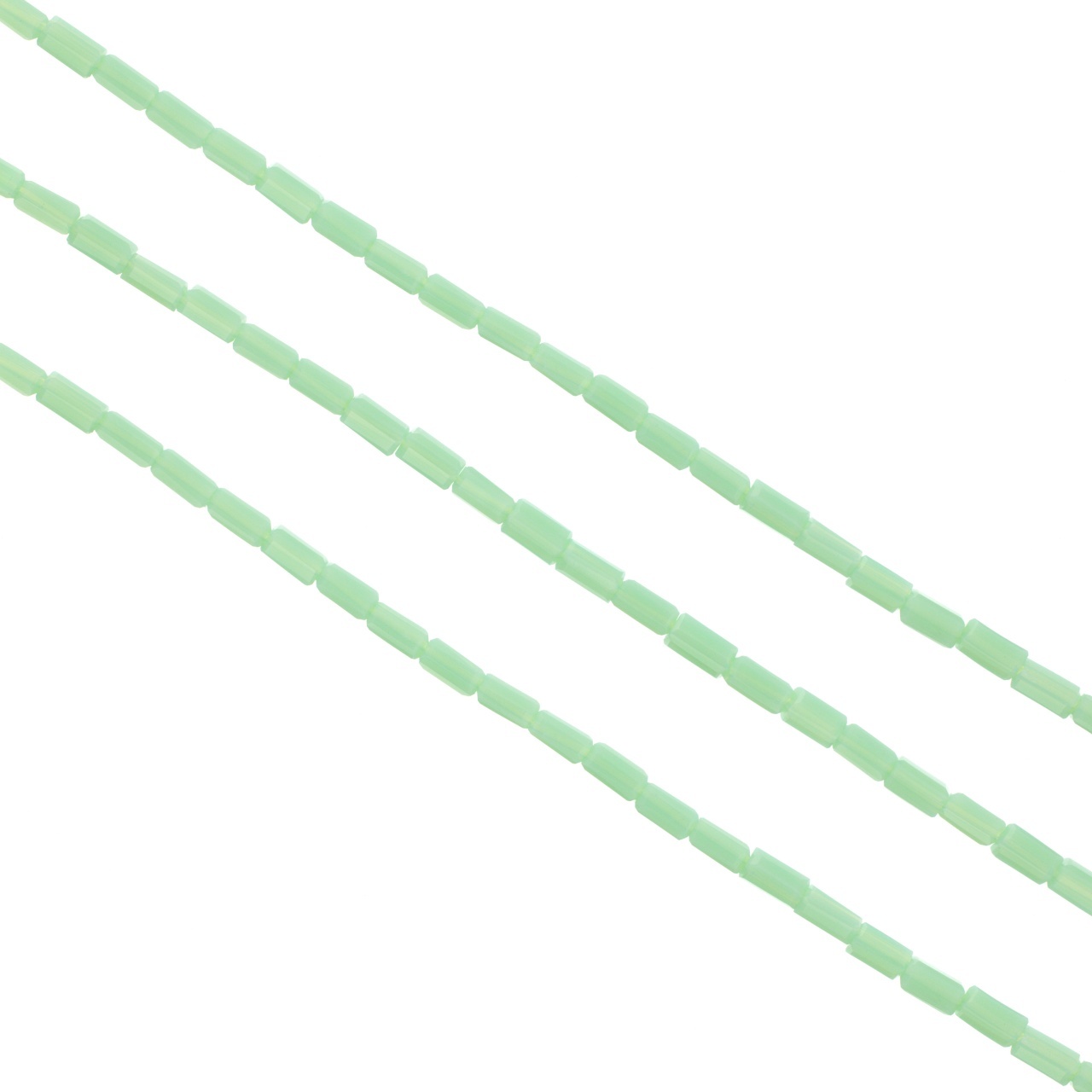 Cristale dreptunghiulare 2x4 mm - șirag aprox 100 bucăți - vernil