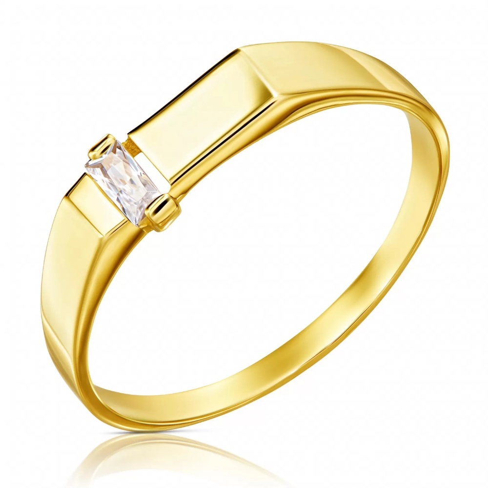 Inel Aur 14k cu Cristal Alb (Greutate: 1.26, Măsură: 11)