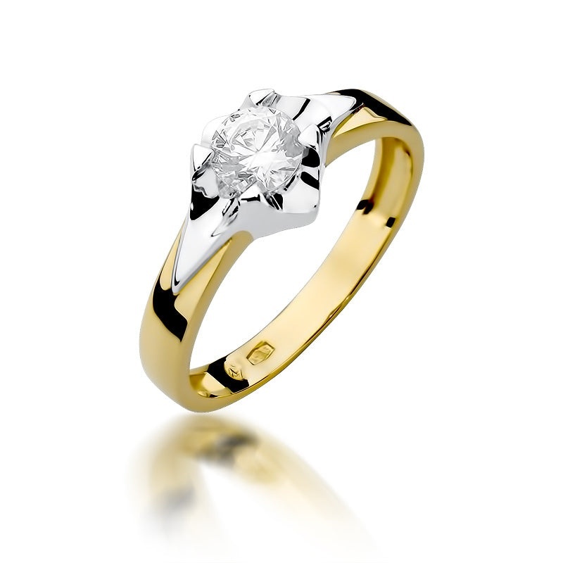 Inel Aur 14K cu Diamant Natural 0.50 ct (Varianta: Galben)