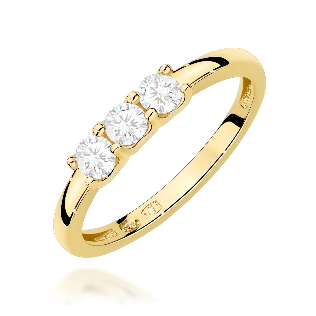 Inel Aur 14K cu Diamante de Laborator 0.30 ct (Varianta: Galben)