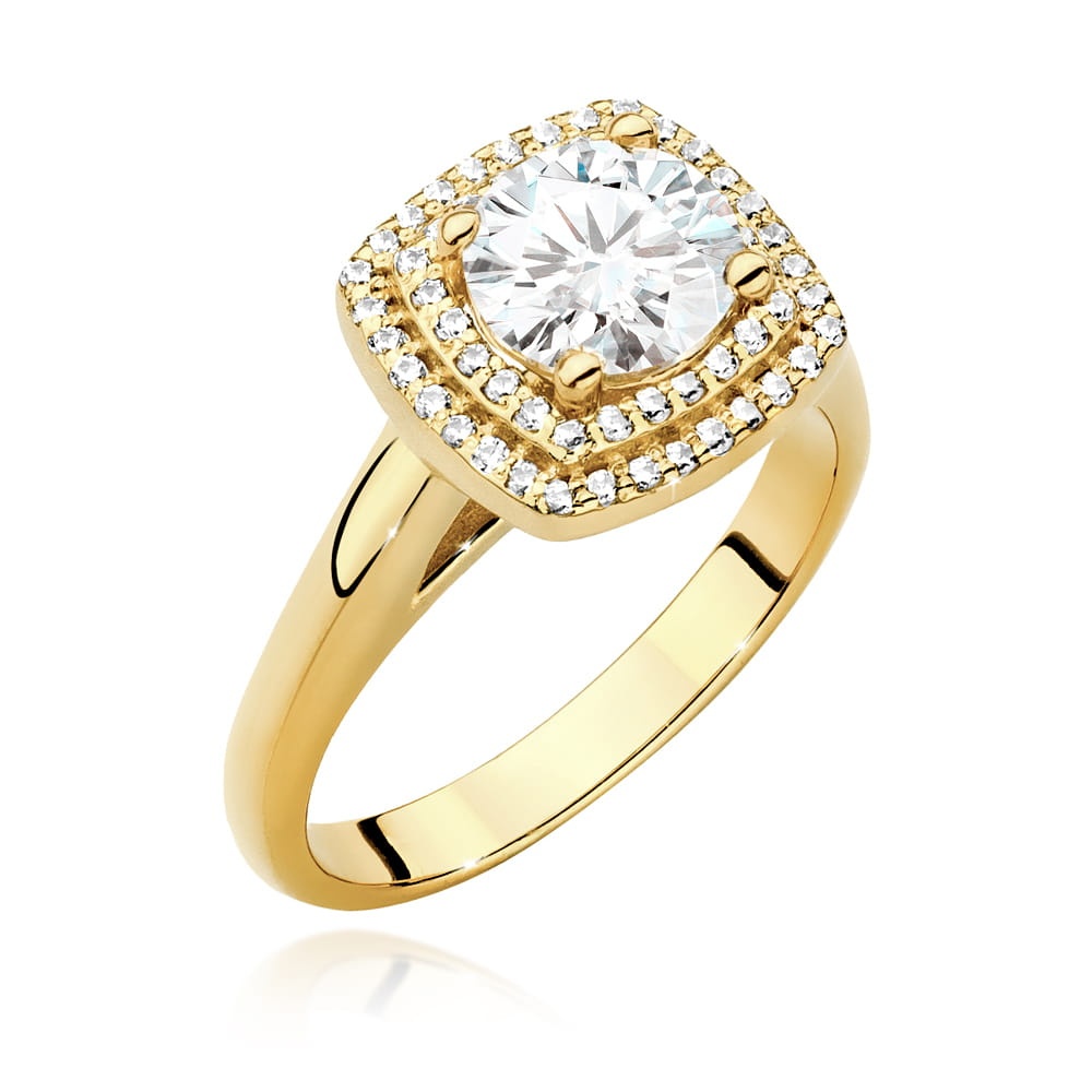 Inel Aur 14K cu Diamante de Laborator 1.28 ct (Varianta: Galben)