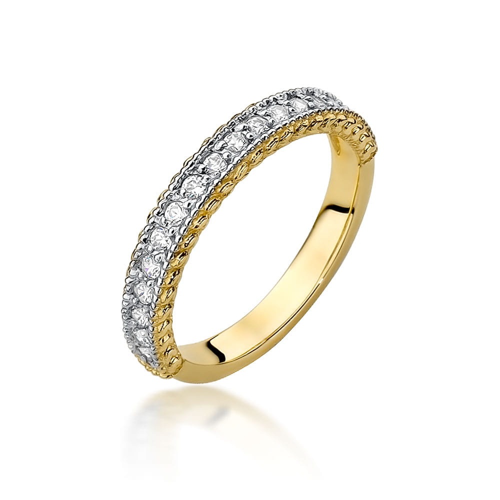 Inel Aur 14K cu Diamante Naturale 0.25 ct (Varianta: Galben)