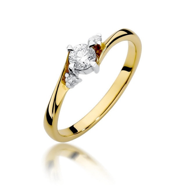 Inel Aur 14K cu Diamante Naturale 0.27 ct (Varianta: Galben)