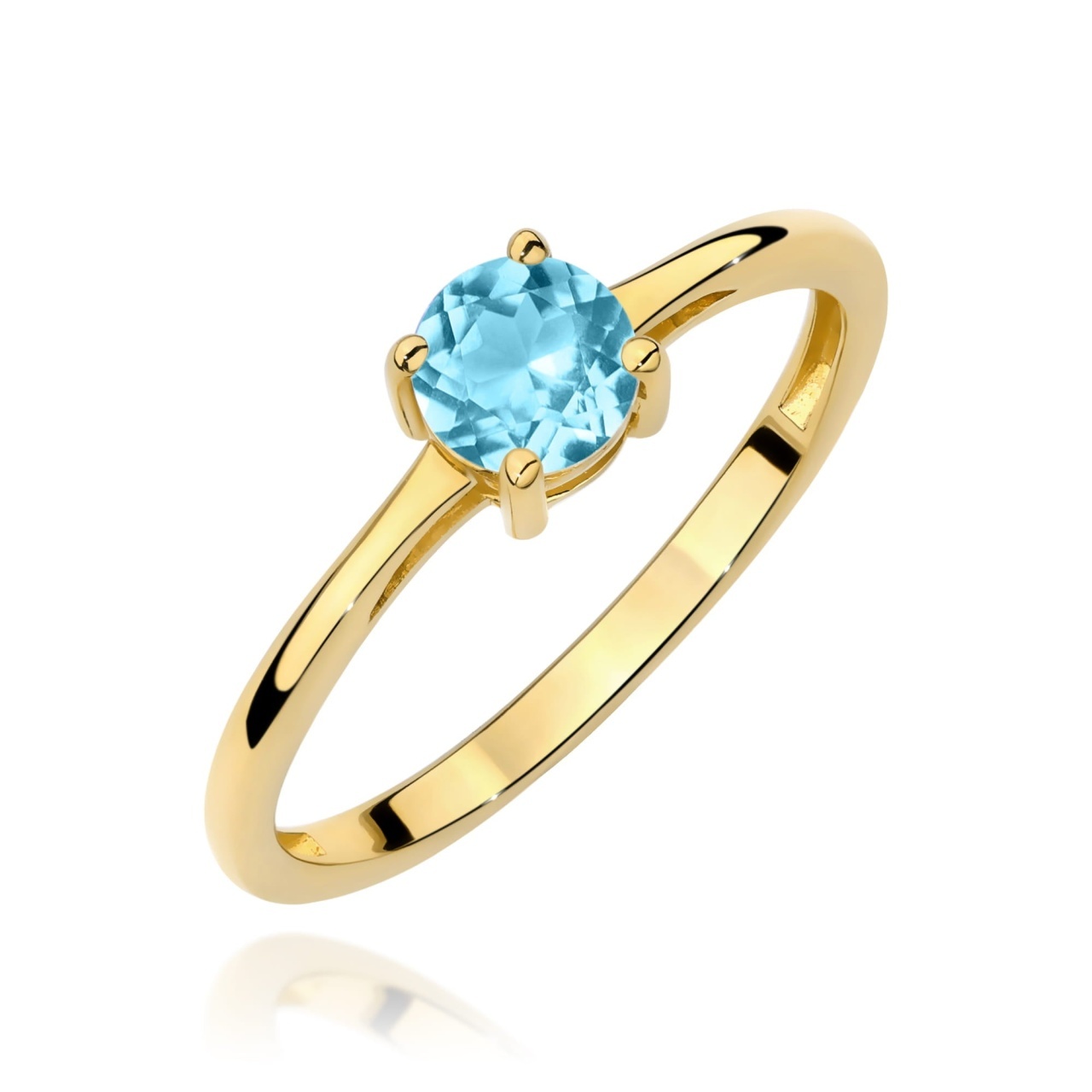 Inel Aur 14K cu Topaz Swiss 0.50 ct (Varianta: Roz)