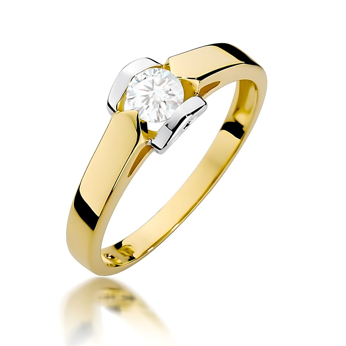 Inel Aur 9K cu Diamant de Laborator 0.30 ct (Varianta: Galben)