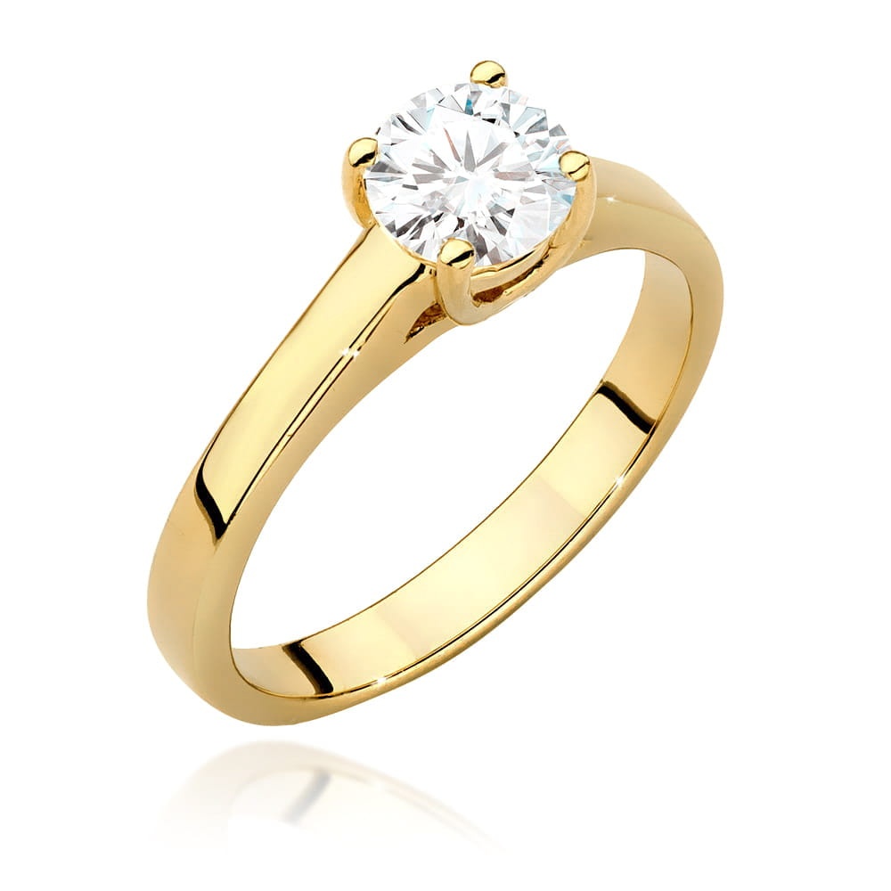Inel Aur 9K cu Diamant de Laborator 0.70 ct (Varianta: Galben)