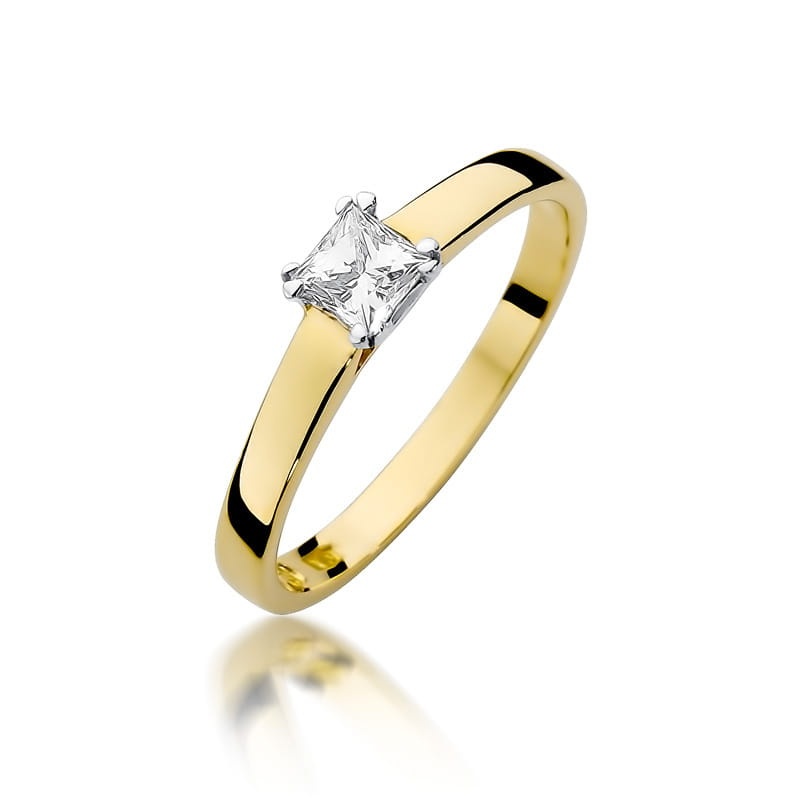 Inel Aur 9K cu Diamant Natural 0.30 ct (Varianta: Galben)