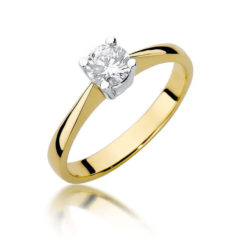Inel Aur 9K cu Diamant Natural 0.50 ct (Varianta: Galben)