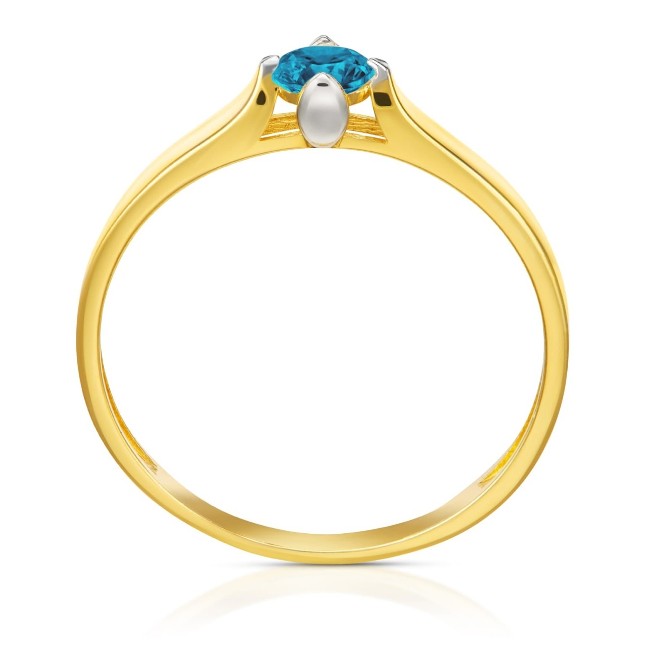 Inel Etern din Aur 8K cu Piatră Turcoaz 3.1648ct (Măsură inel: 19)