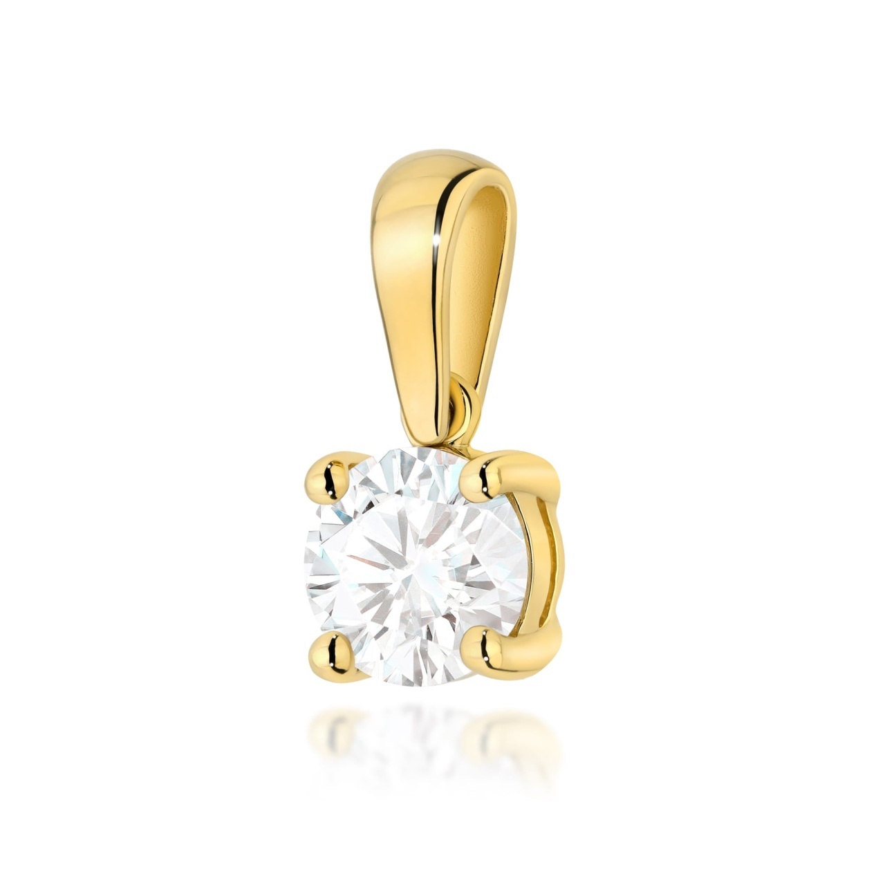 Pandantiv Aur 14K cu Diamant de Laborator 1.00 ct (Varianta: Roz)