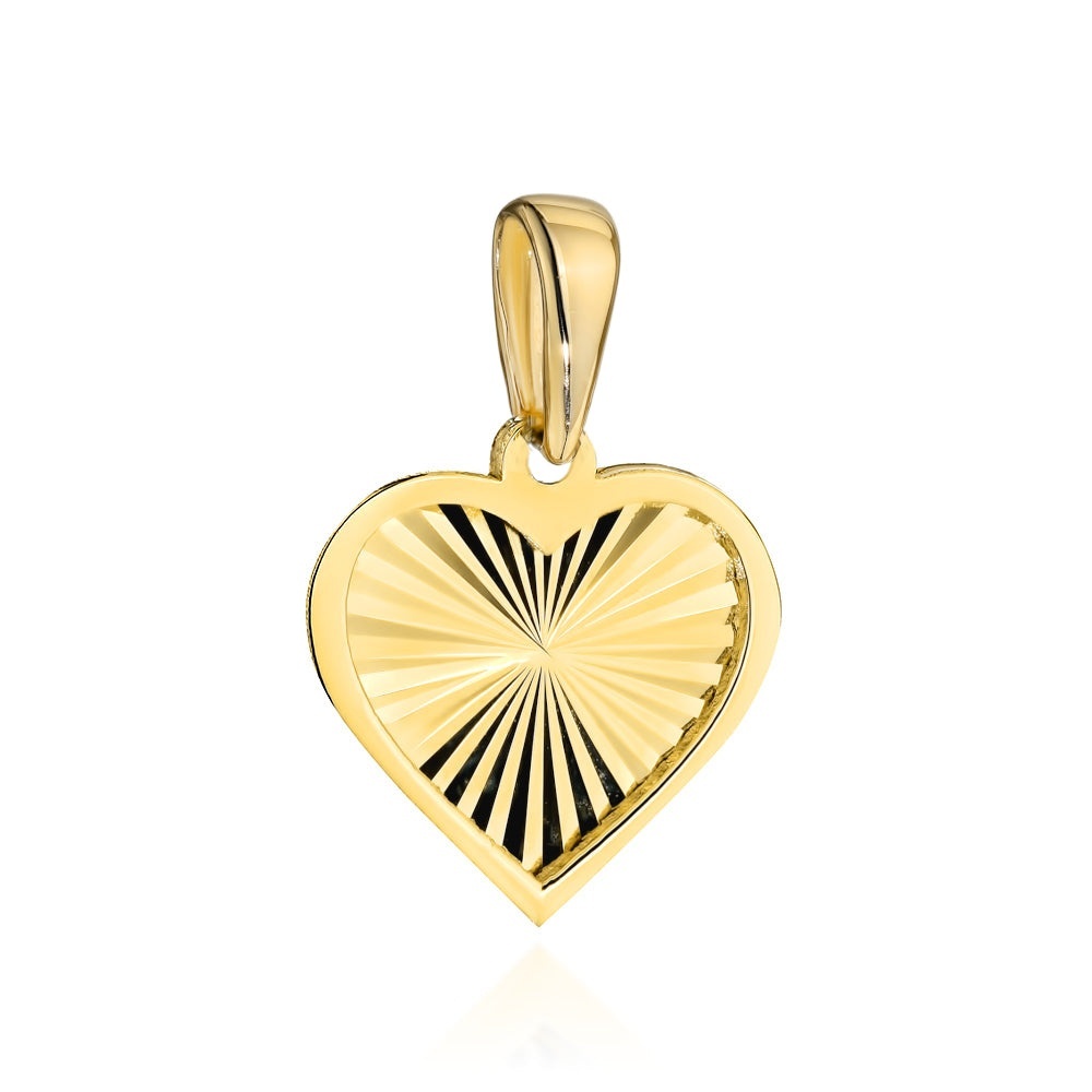 Pandantiv Aur 14K Inimioară Diamantată (Greutate: 0.54)