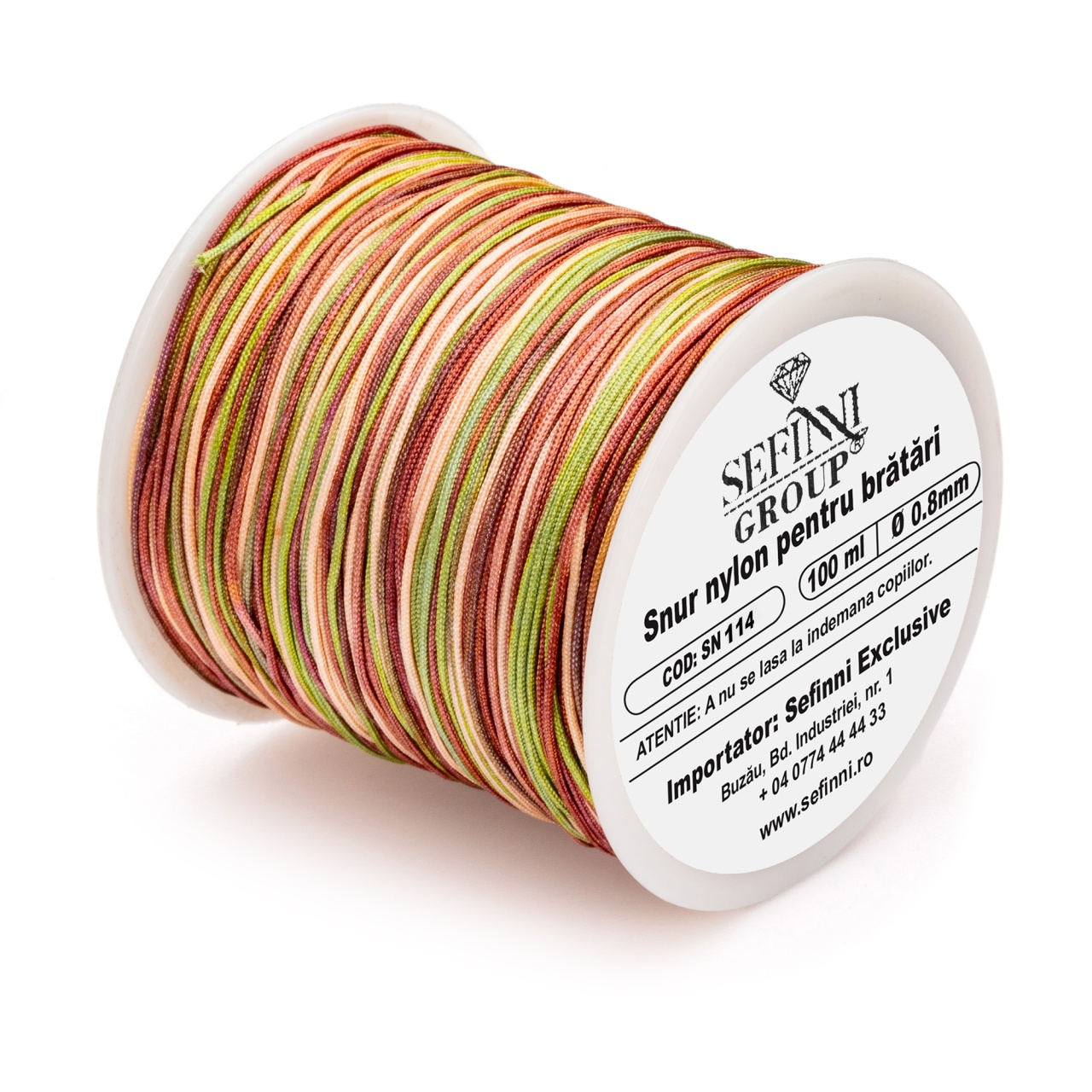 Rola snur 100m x 0.8mm - multicolor camouflage