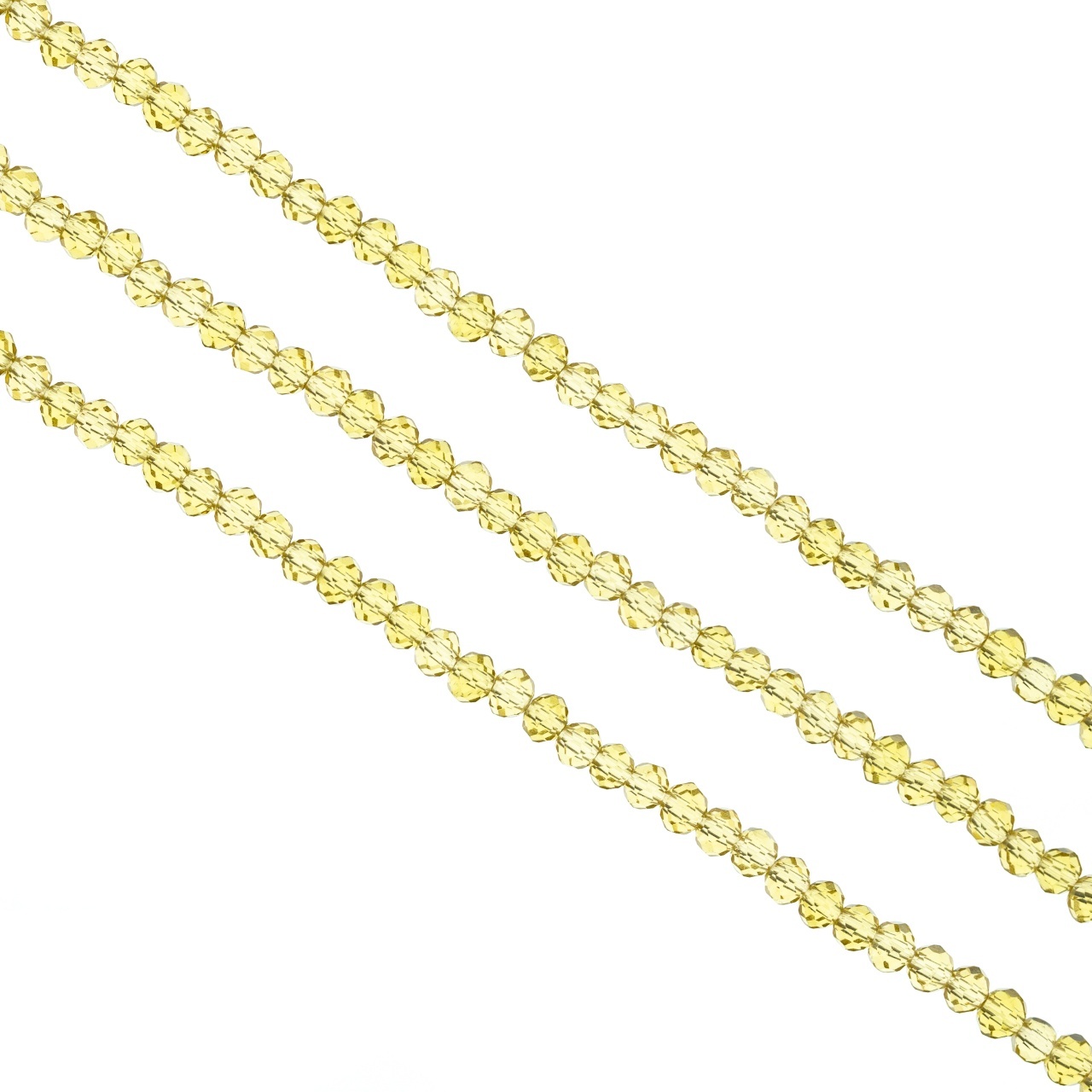 Șirag cristale rondele 3mm - Bej inchis transparent