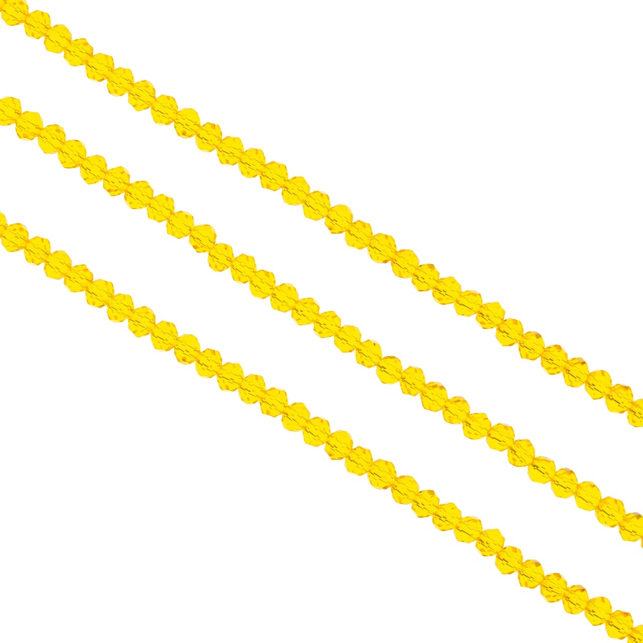 Șirag cristale rondele 3mm - Honey Yellow Transparent